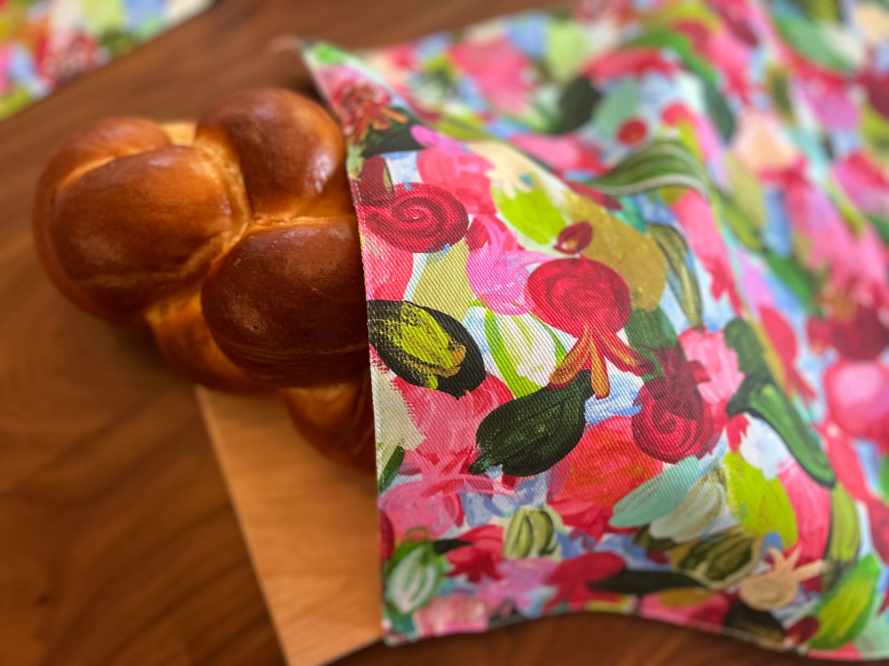 Red Pomegranates Challah Cover