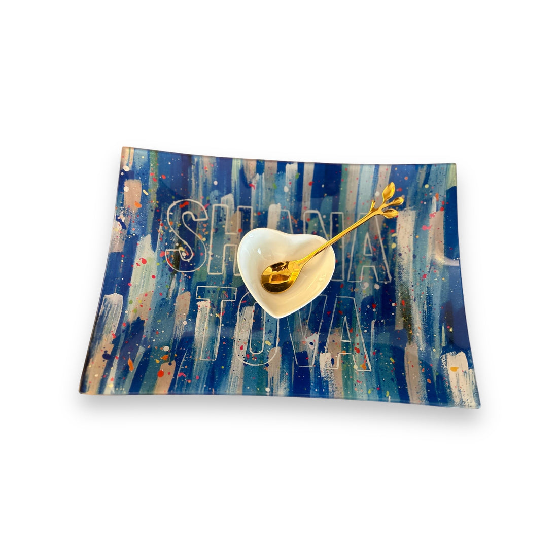 Shana Tova Splatter - Apple + Honey Dish Set