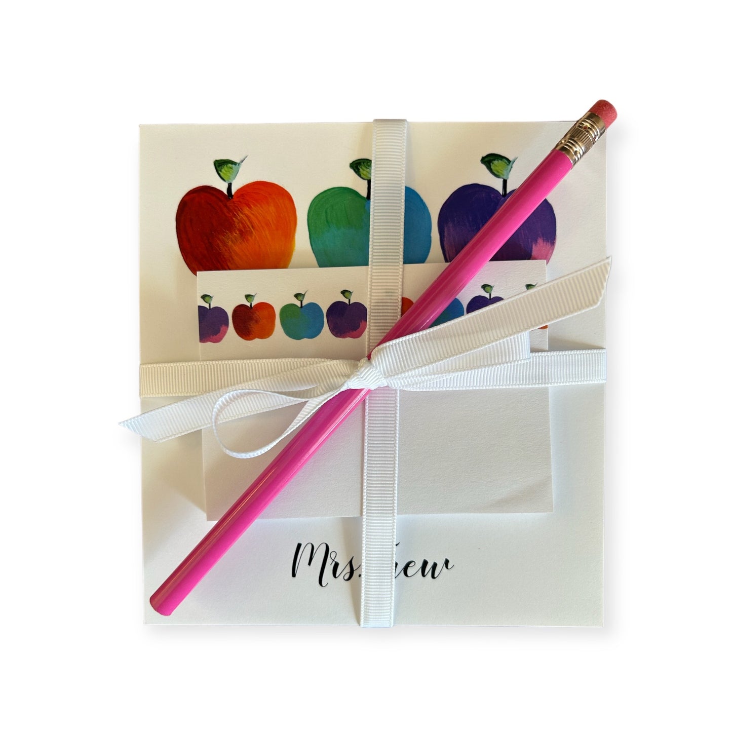 Tie Dye Apples Notepad Set | Personalized