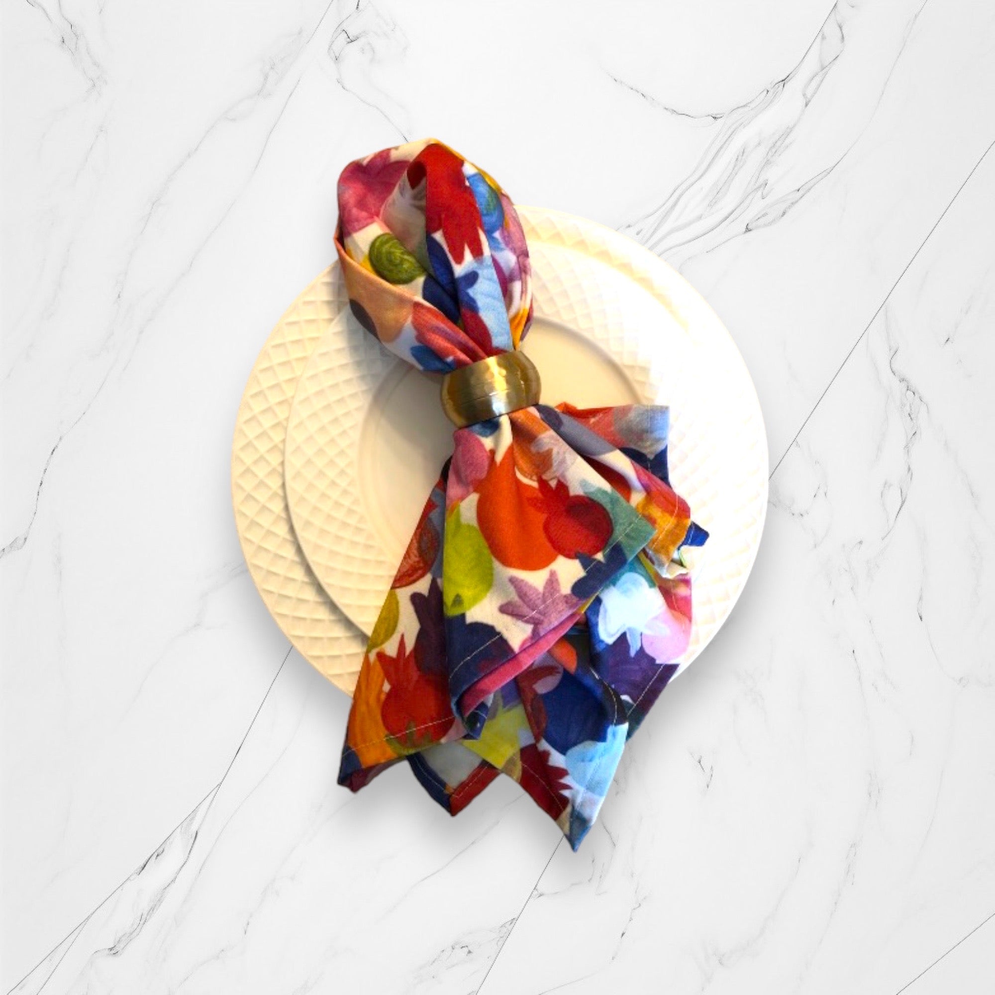 Rainbow Pomegranates | Cloth Napkins