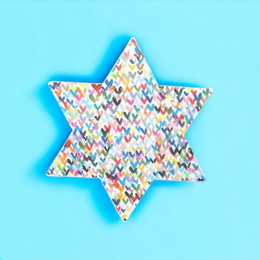 A Million Hearts For You Magen David Sticker