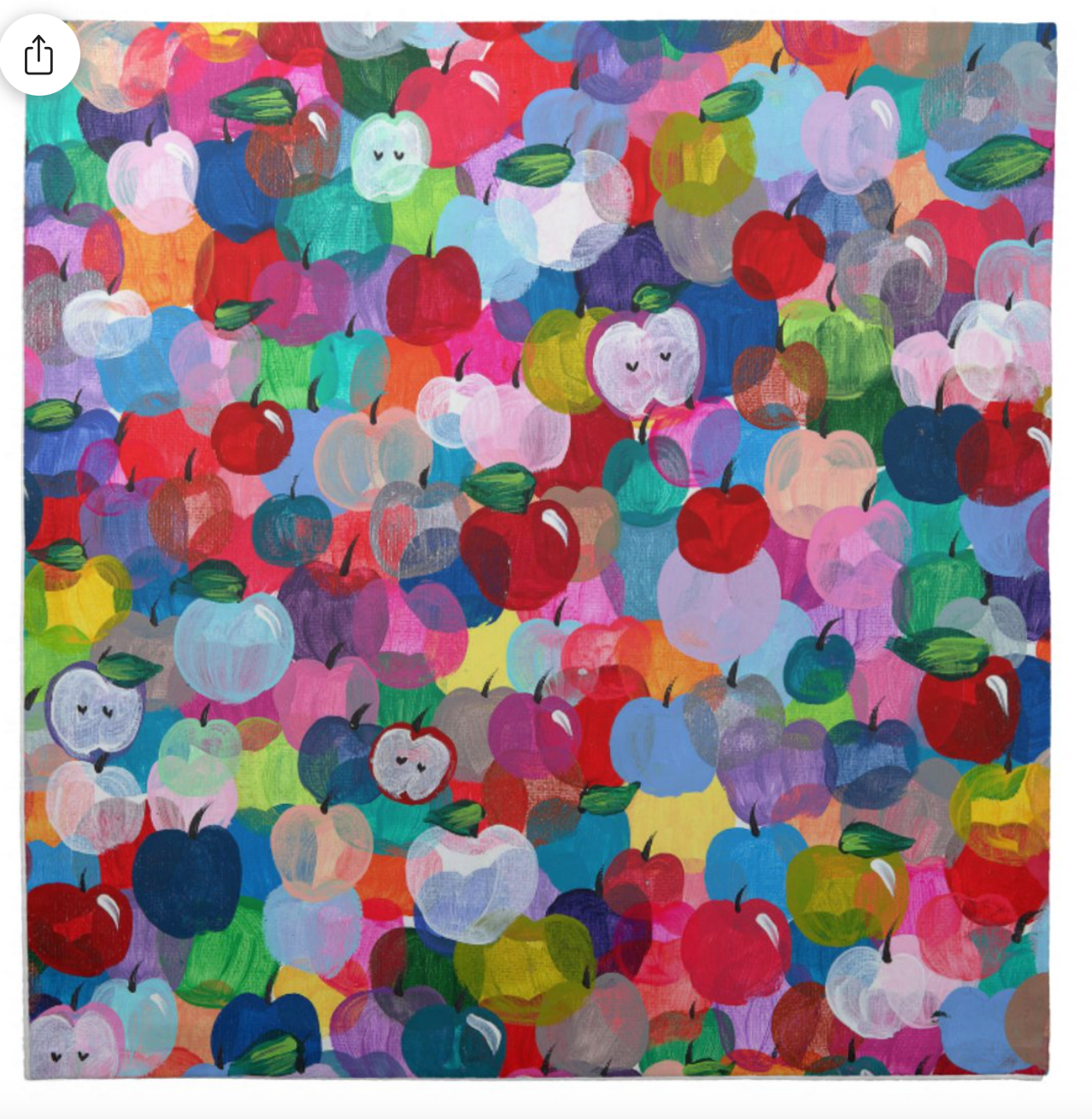Rainbow Apples Cloth Napkins