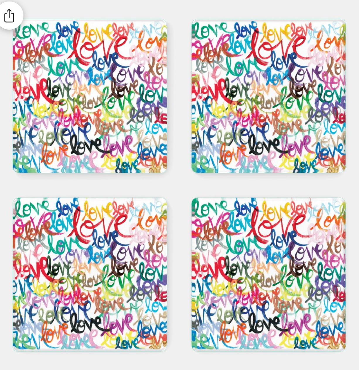 Love Everywhere | Acrylic Coasters - Set of 4