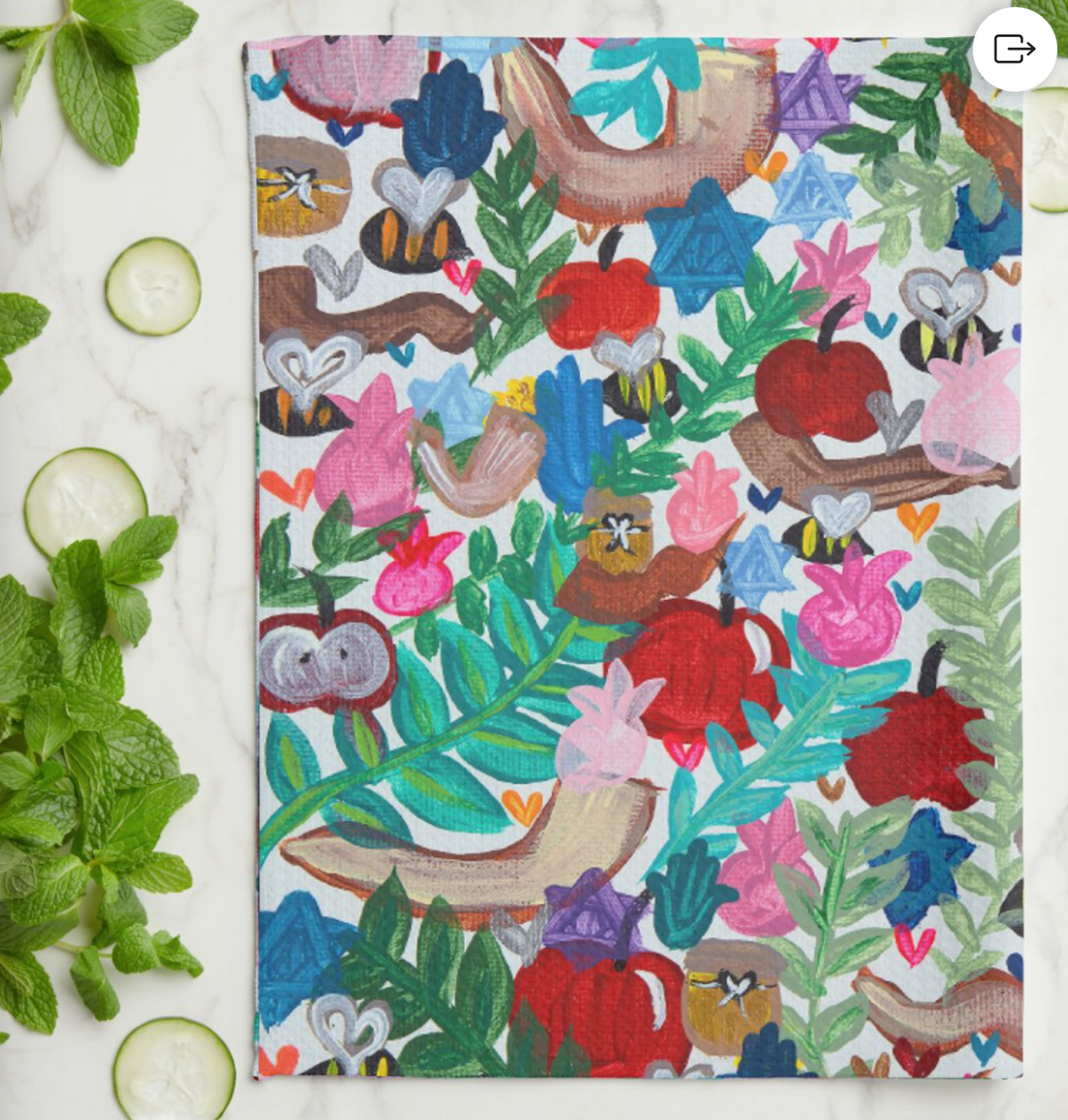 Everything Rosh Hashanah Kitchen Tea Towel