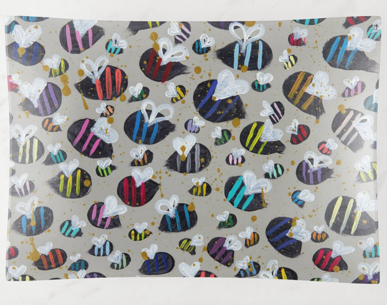 Rainbow Bees | Apple + Honey Dish Set
