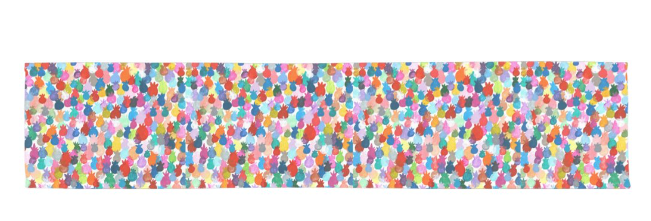 Rainbow Pomegranates Table Runner