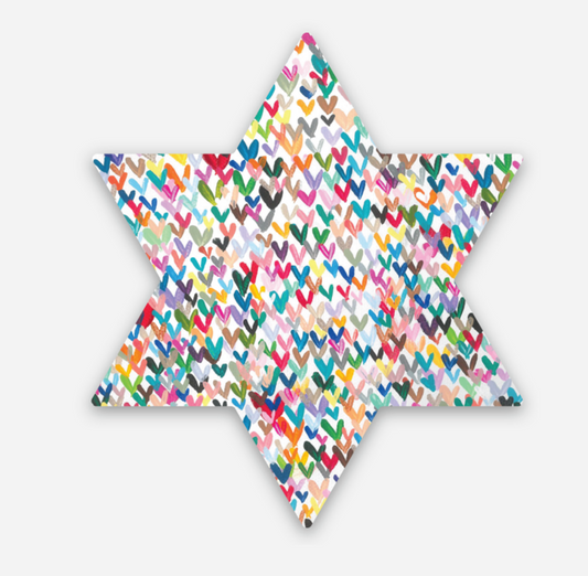 A Million Hearts For You Magen David Sticker