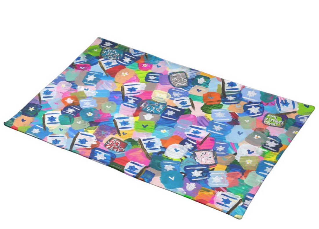 Rainbow Israel Flags | Challah Cover