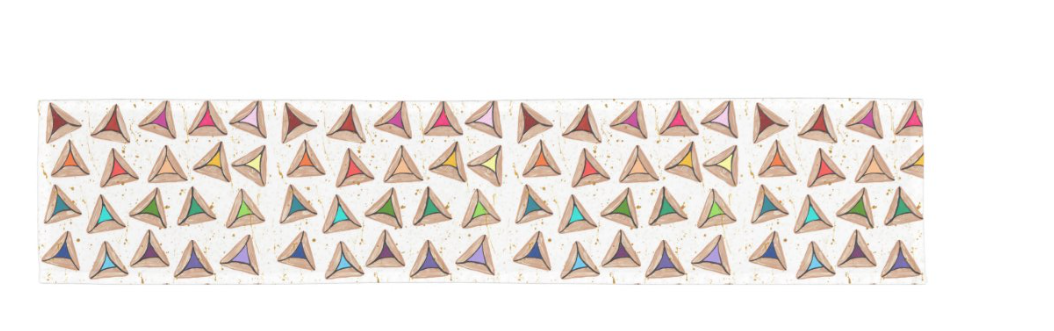 Rainbow Hamantaschen Table Runner