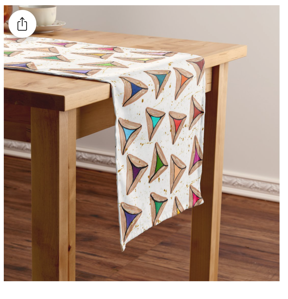 Rainbow Hamantaschen Table Runner