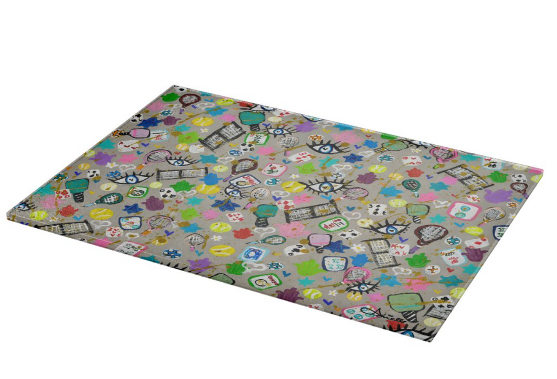 Mahj + Friends Glass Tray