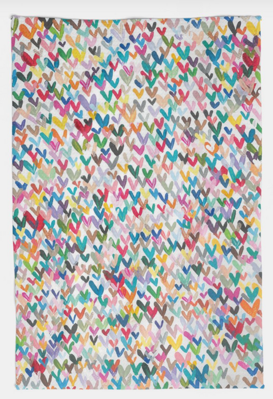 A Million Hearts For You Kitchen Tea Towel