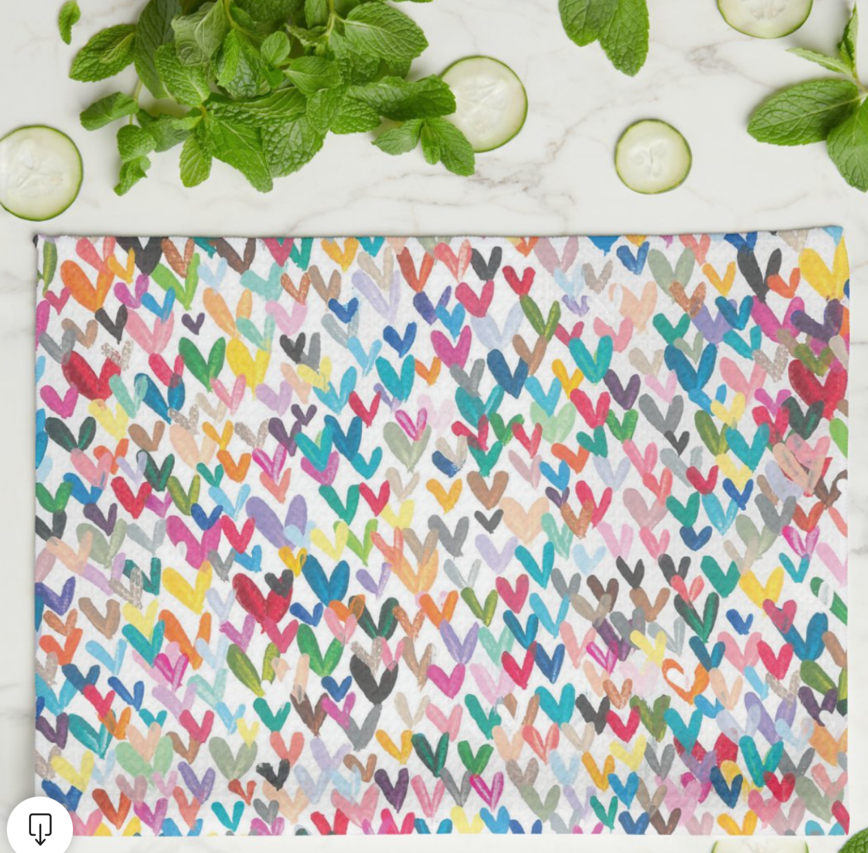 A Million Hearts For You Kitchen Tea Towel