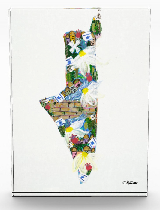 Map of Israel | Acrylic Art Block