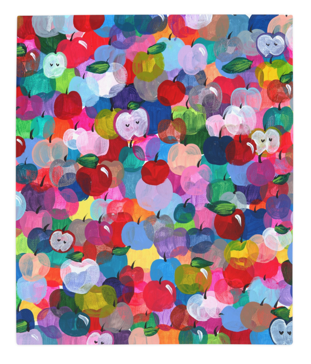 Rainbow Apples | Throw Blanket