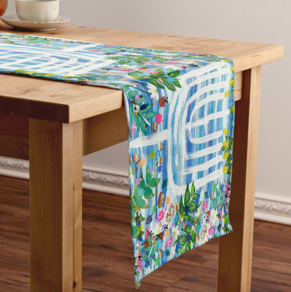 Hanukkah Garden Party Table Runner