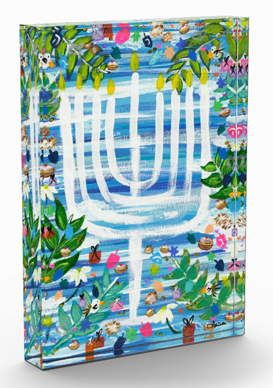 Hanukkah Garden Party | Acrylic Art Block