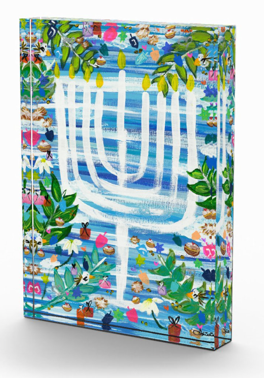 Hanukkah Garden Party | Acrylic Art Block