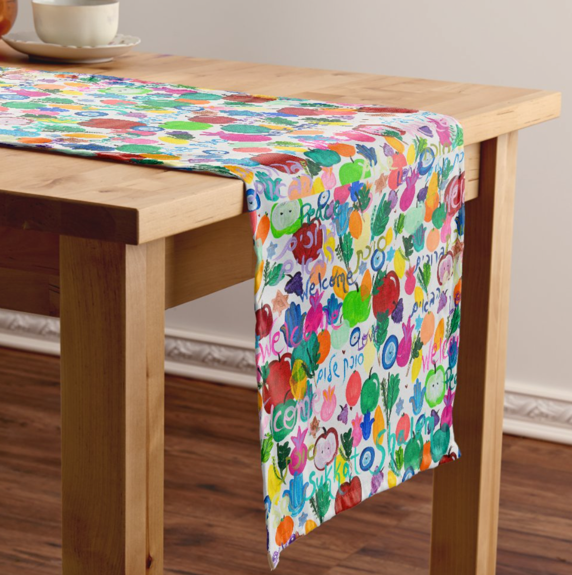 Sukkah Shalom Table Runner