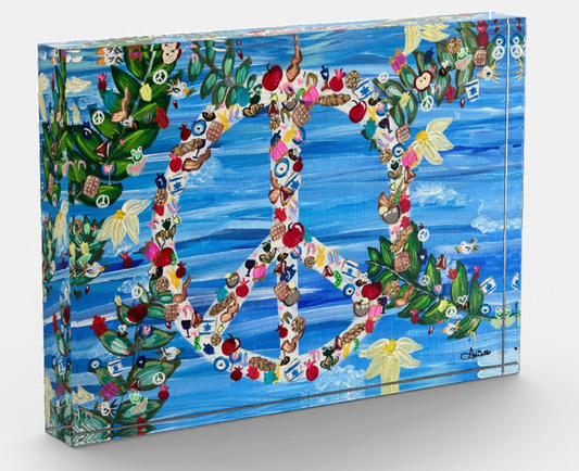 Peace, Love + Light | Acrylic Art Block