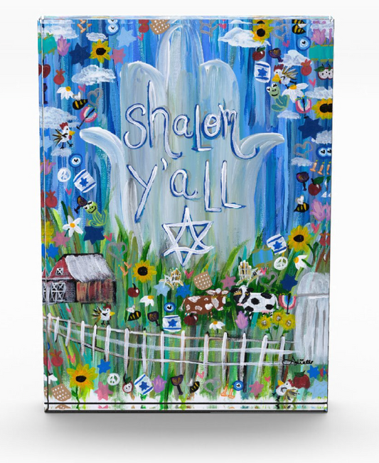 Shalom Y'all | Acrylic Art Block