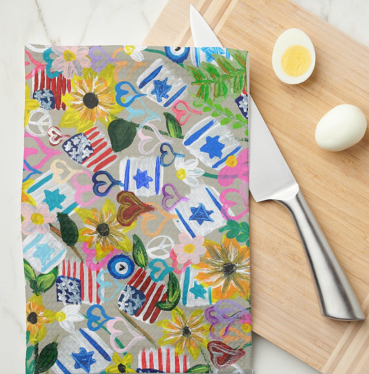 Jewish American Kitchen Tea Towel