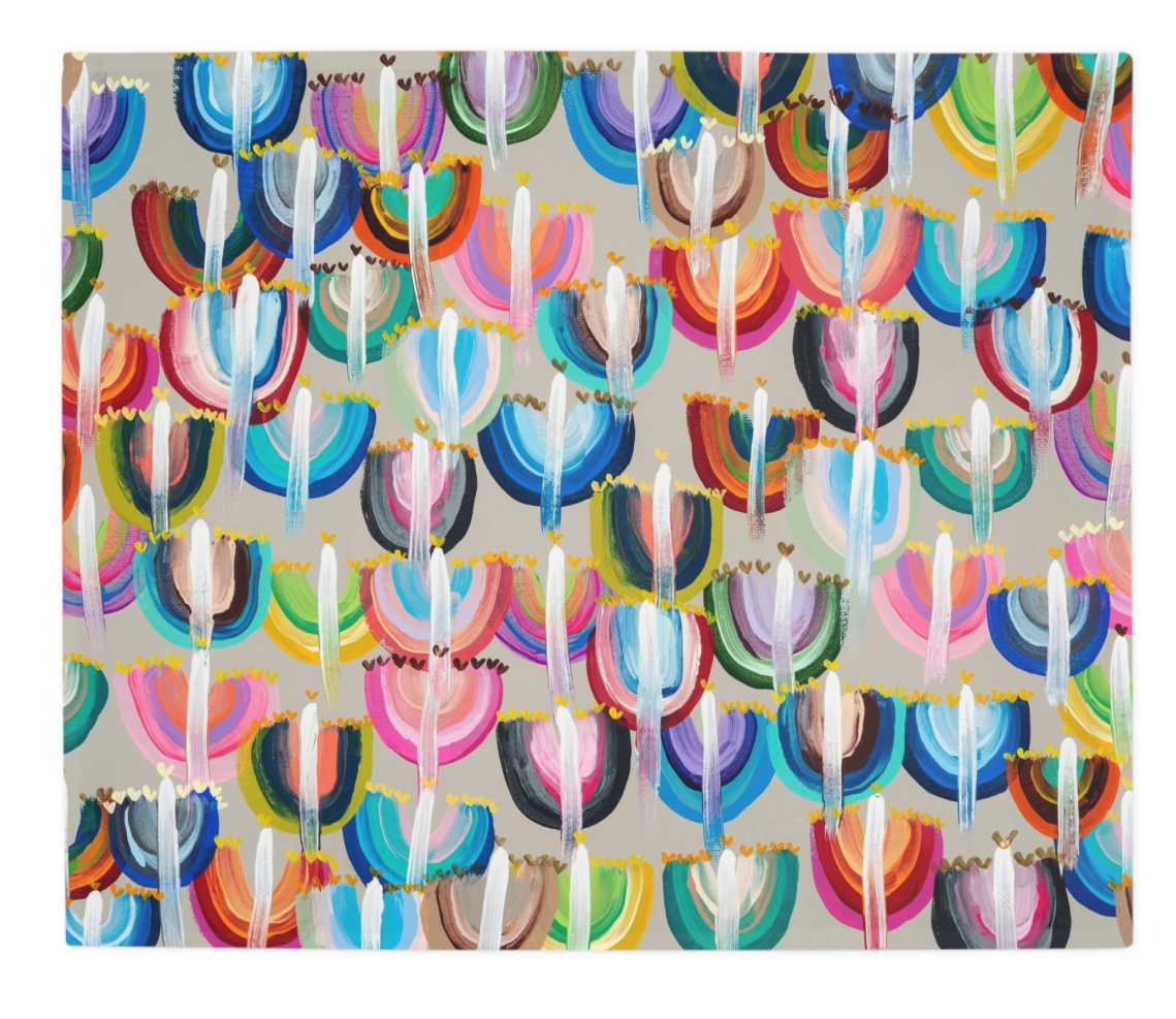 Rainbow Menorahs Throw Blanket