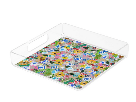 Jewish American Acrylic Tray