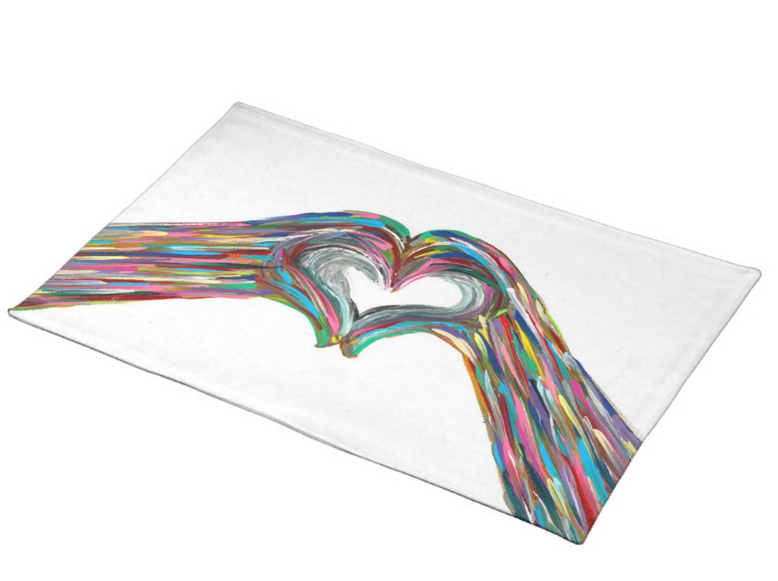 Heart Hand Challah Cover