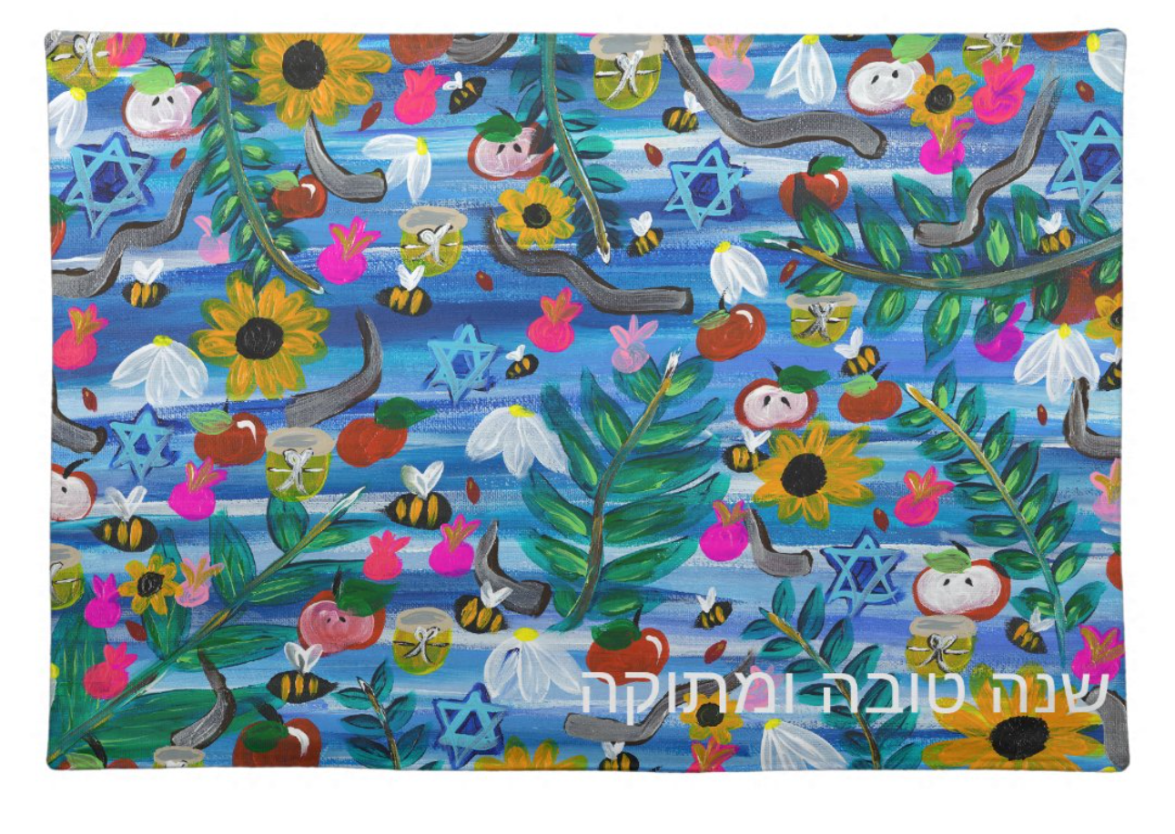 Rosh Hashanah Garden Party Challah Cover