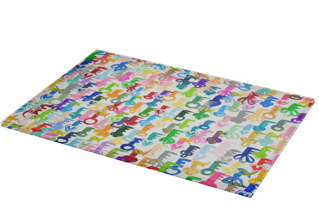 Rainbow Schissel Keys Glass Drip Tray