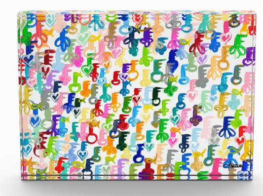Rainbow Schissel Keys Acrylic Art Block