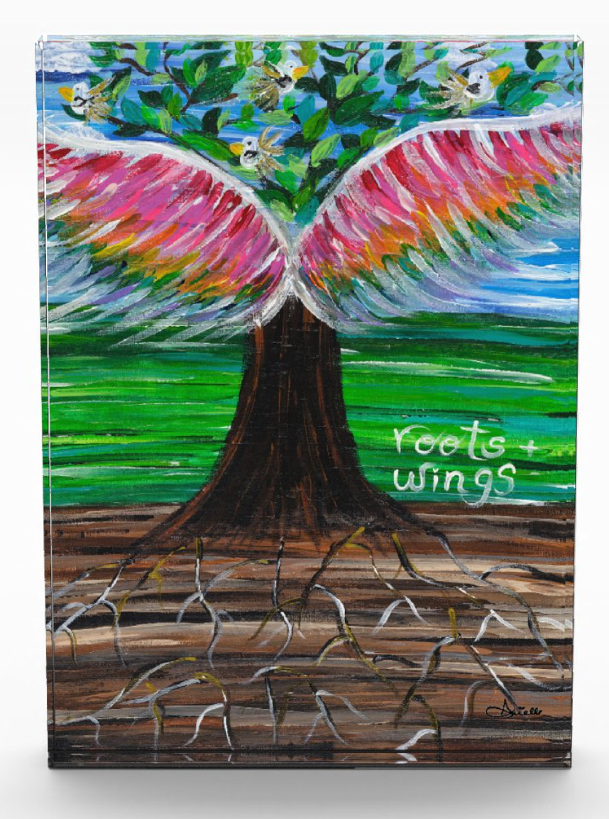 Roots + Wings Acrylic Art Block