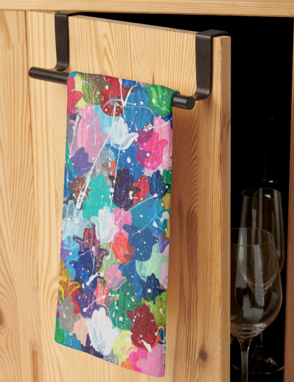 Hamsa Splatter Kitchen Tea Towel