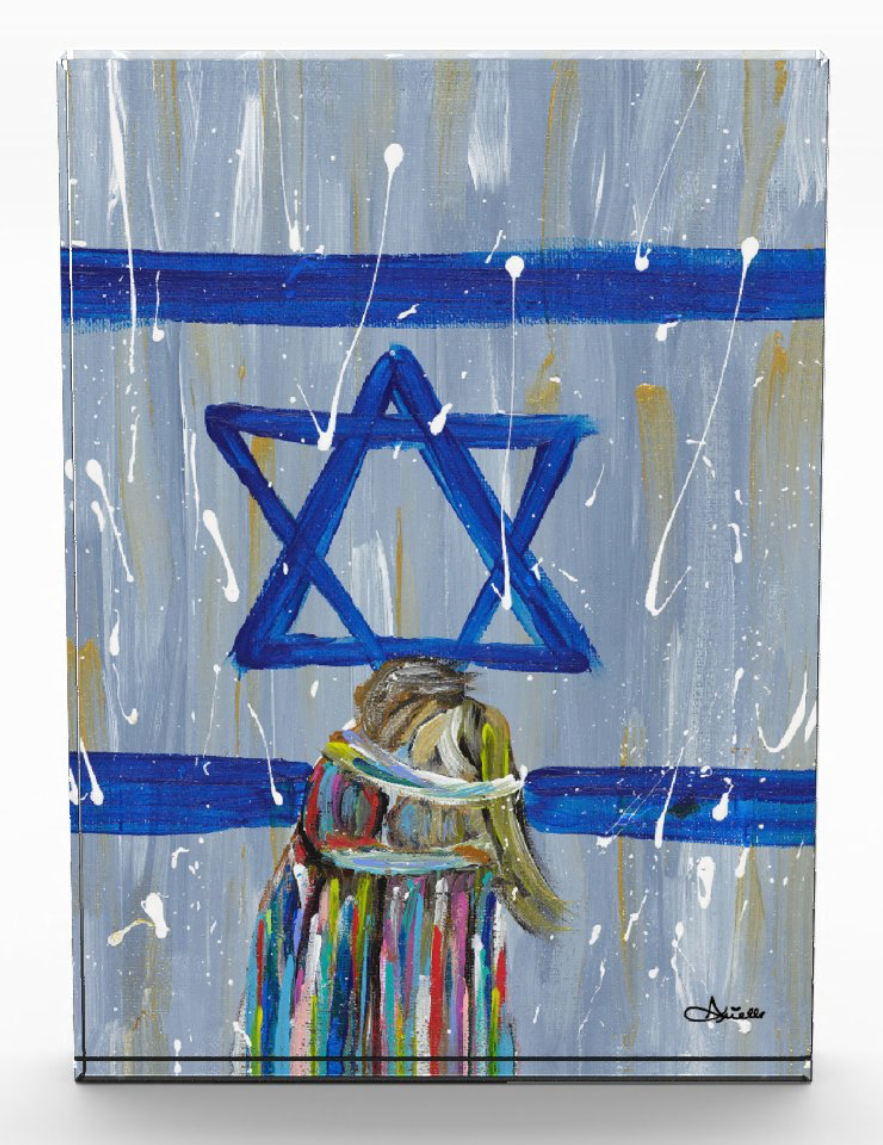 Hug Felt Around The World Acrylic Art Block