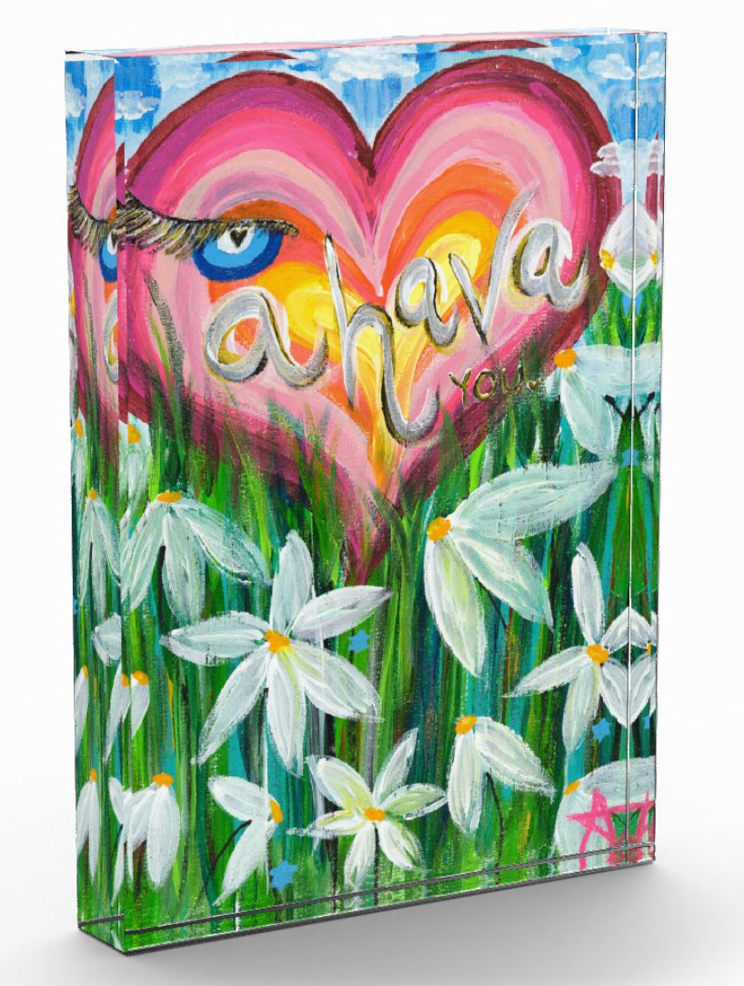 I Ahava You Acrylic Art Block