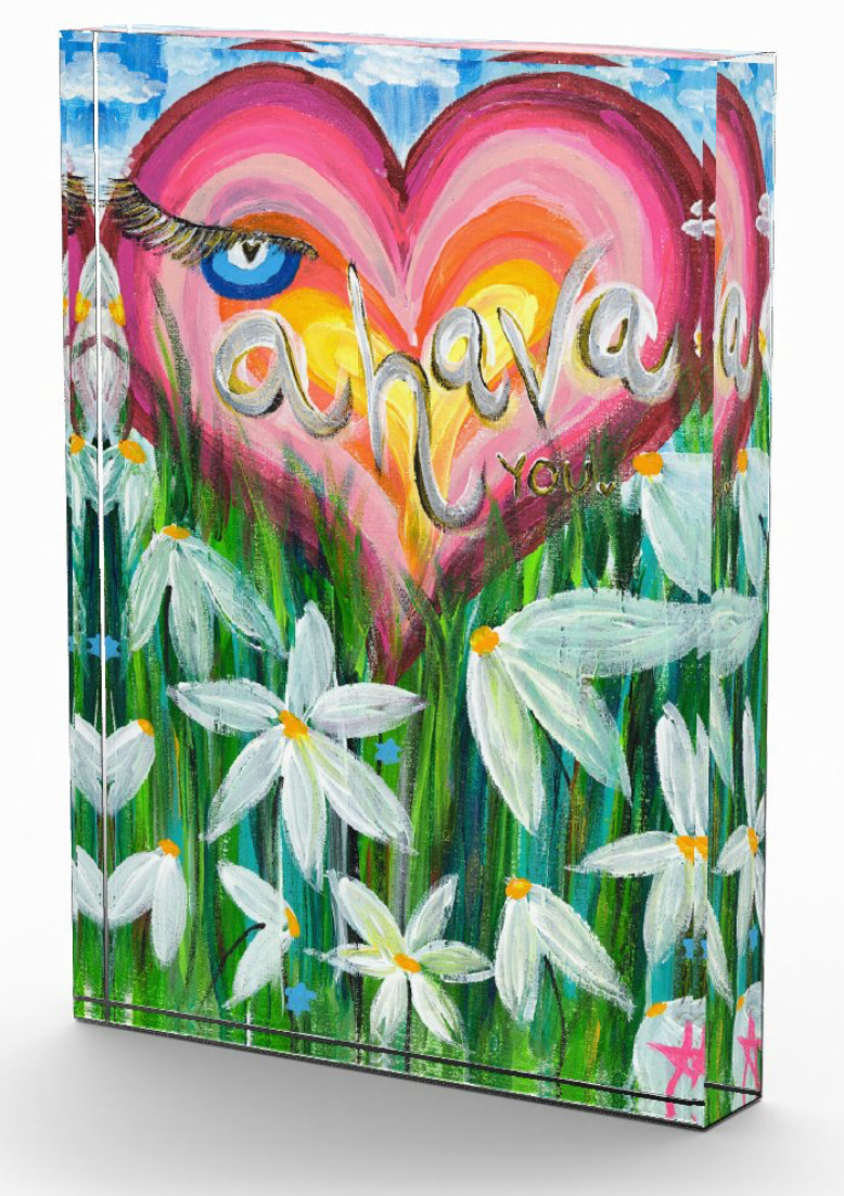 I Ahava You Acrylic Art Block