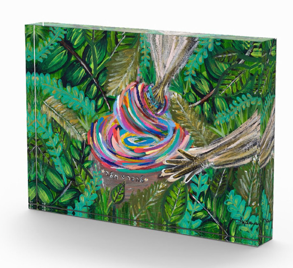 Beauty of Hafrashat Challah Acrylic Art Block