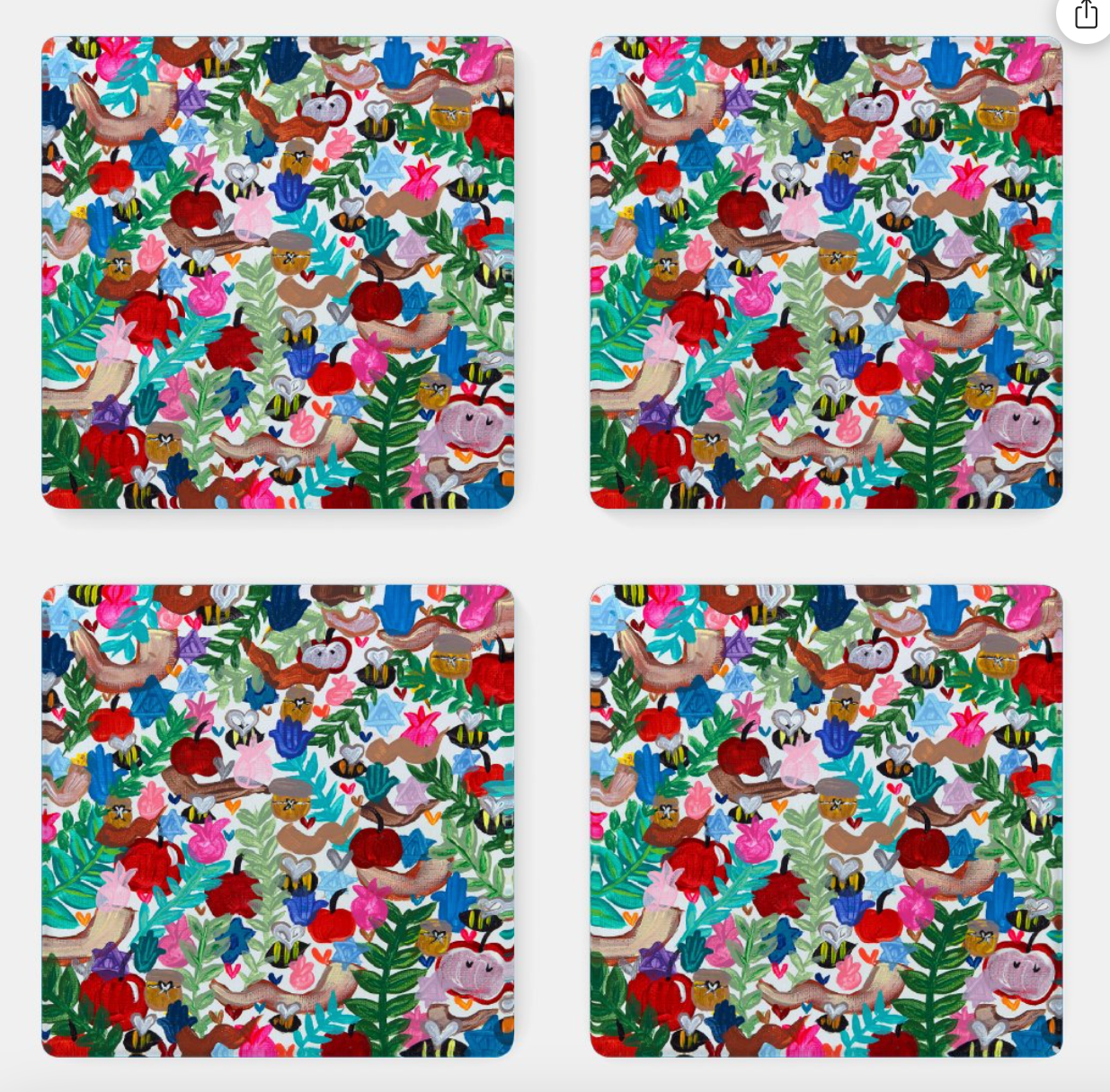 Everything Rosh Hashanah Acrylic Coasters - Set of 4
