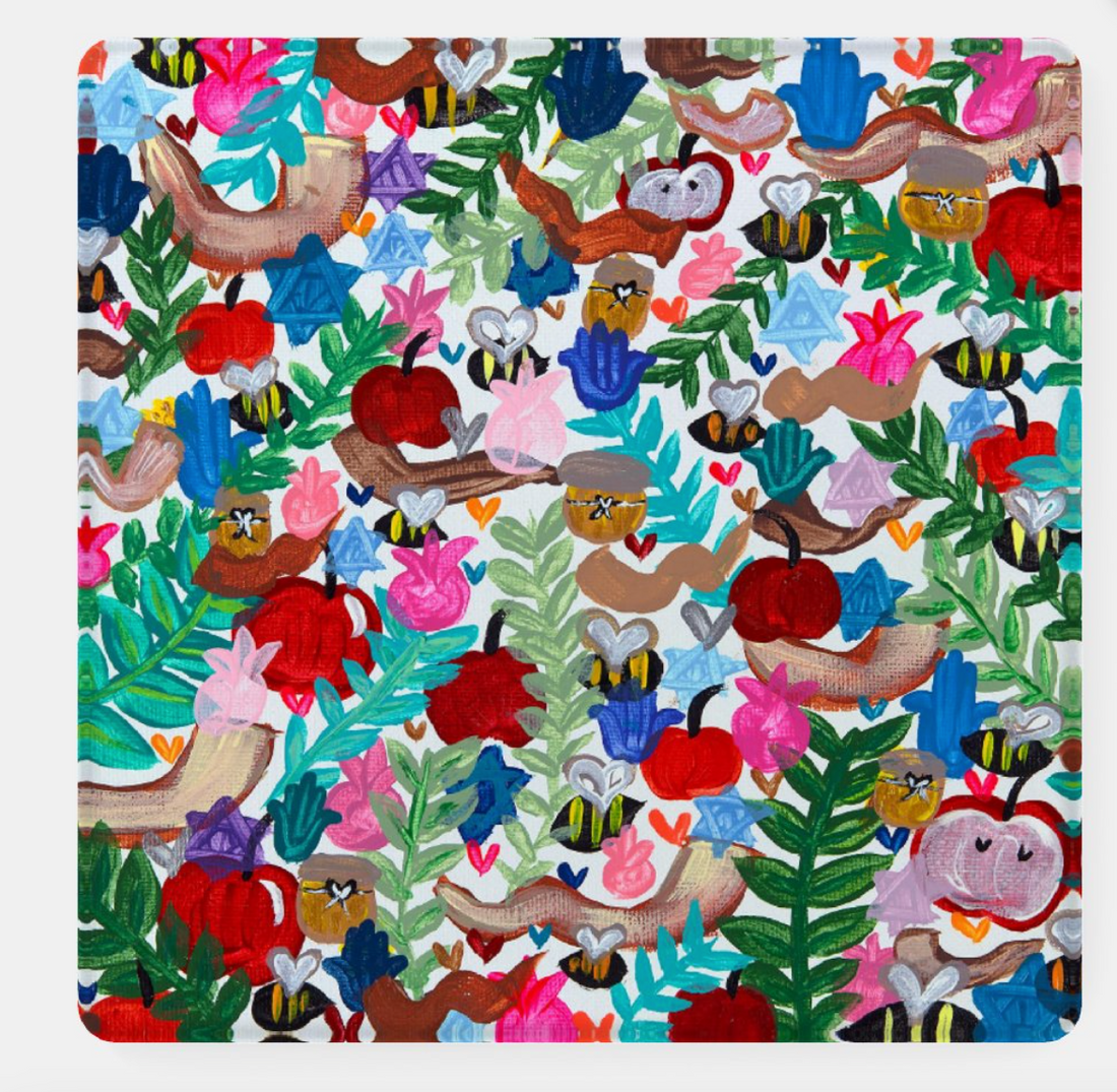 Everything Rosh Hashanah Acrylic Coasters - Set of 4