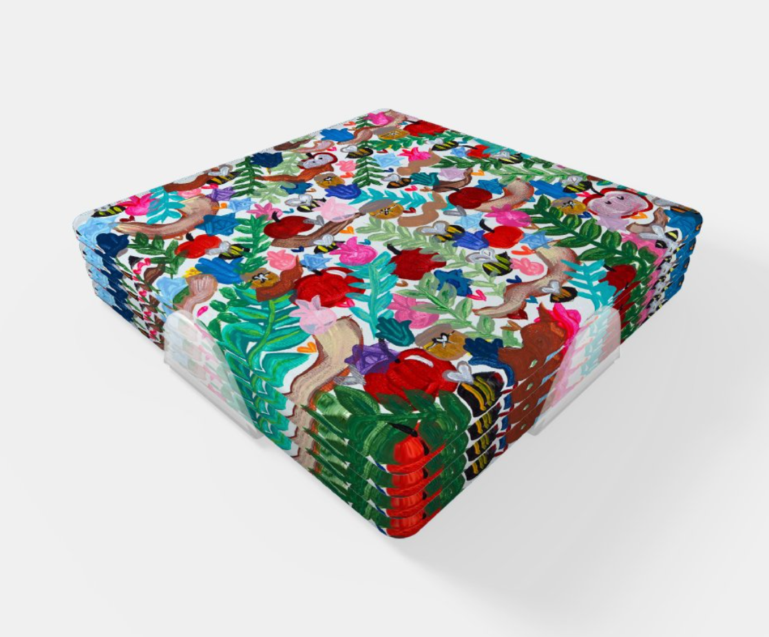Everything Rosh Hashanah Acrylic Coasters - Set of 4