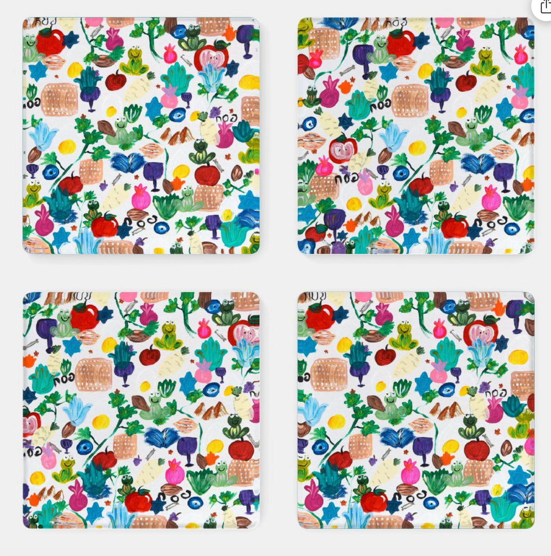 Everything Passover Acrylic Coasters - Set of 4