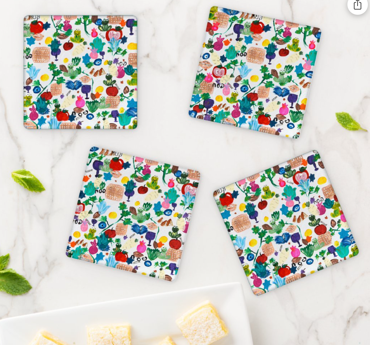 Everything Passover Acrylic Coasters - Set of 4
