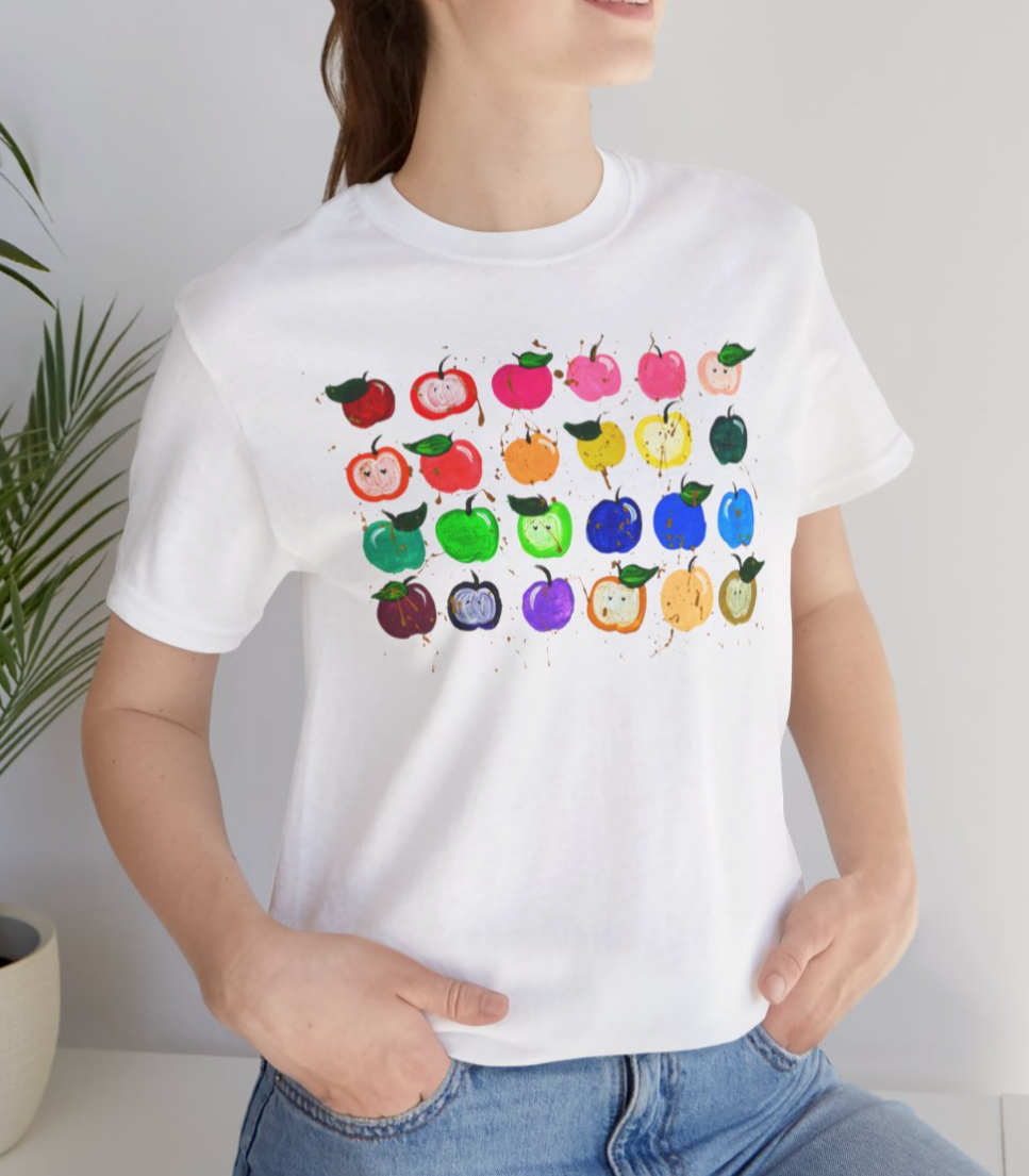 Rainbow Apples Rosh Hashanah Tee