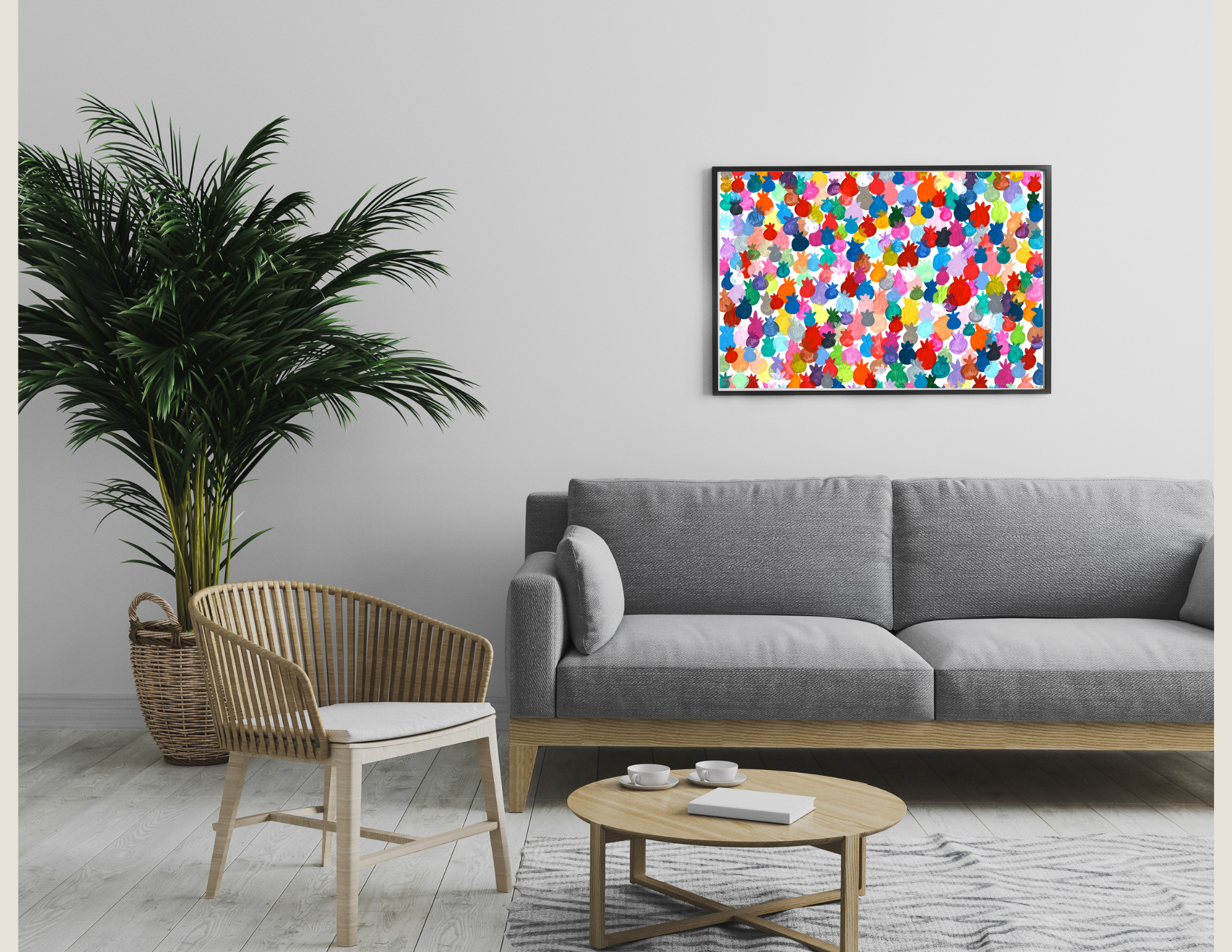 Rainbow Pomegranates Giclee Art Print