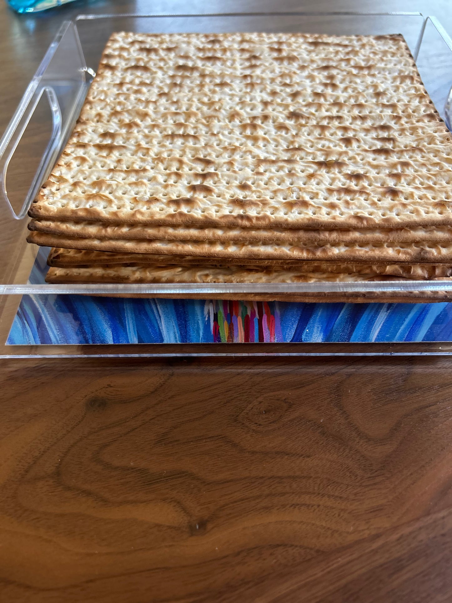 Crossing the Red Sea Acrylic Matzah Tray