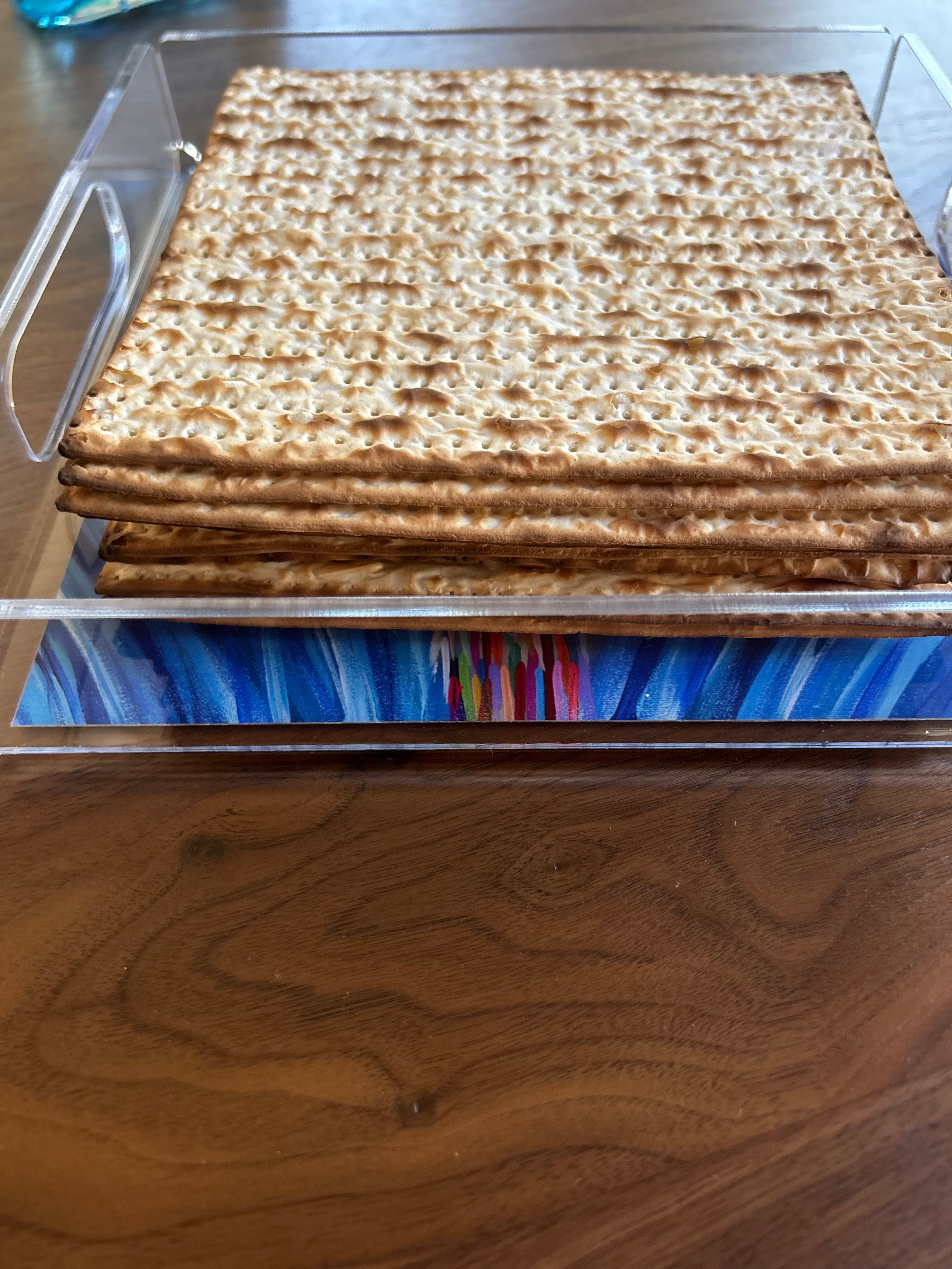 Crossing the Red Sea Acrylic Matzah Tray