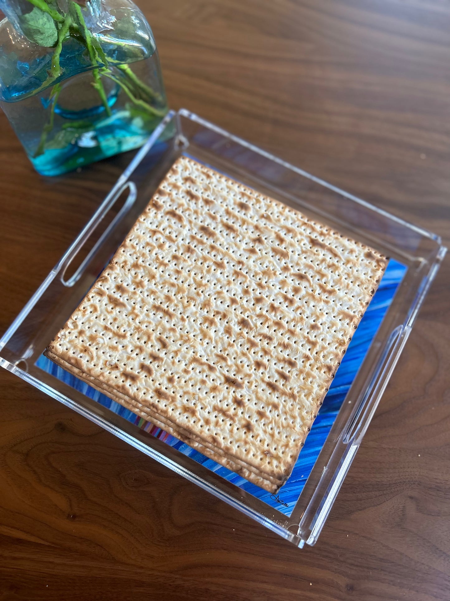 Crossing the Red Sea Acrylic Matzah Tray