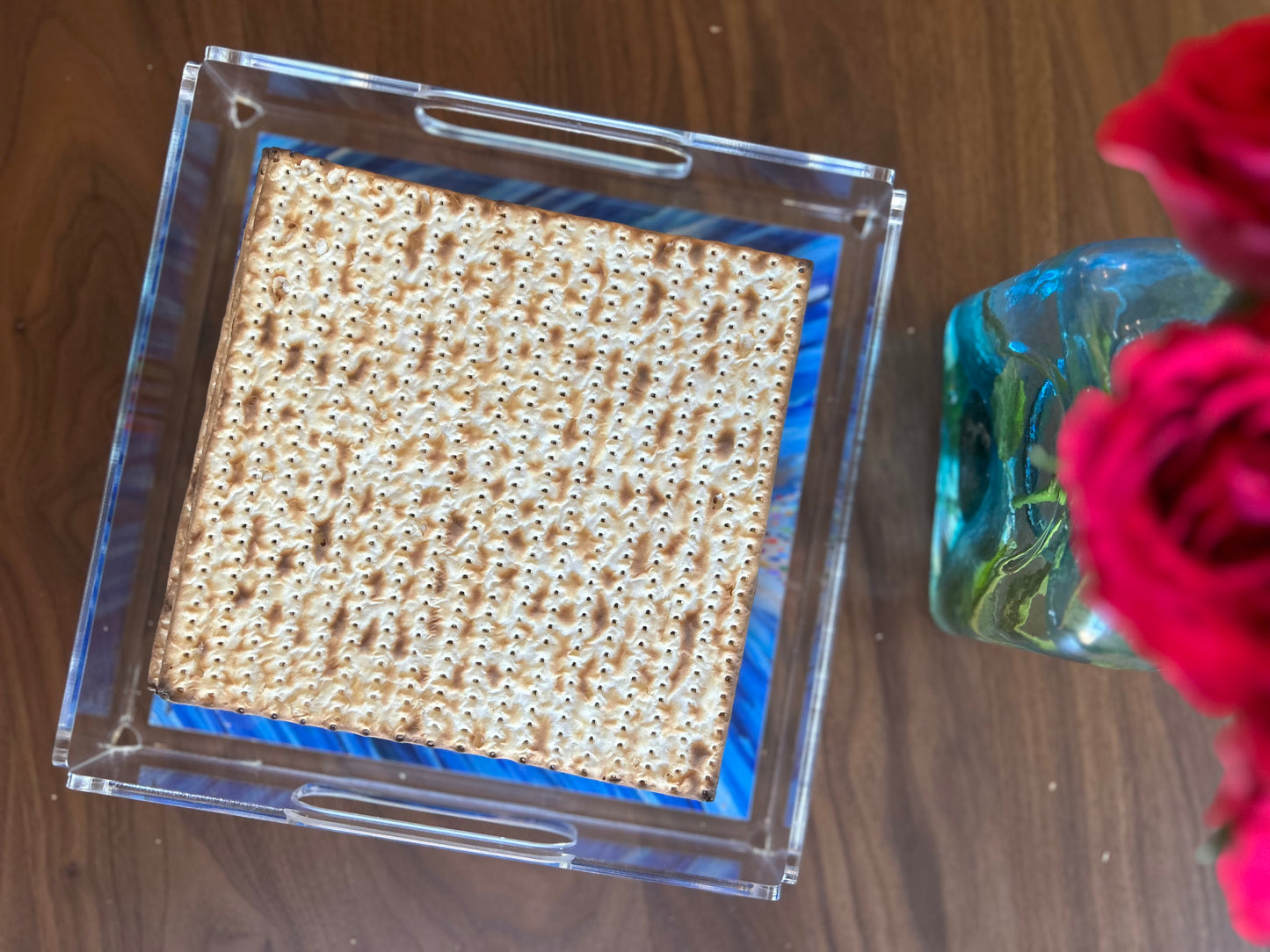 Crossing the Red Sea Acrylic Matzah Tray