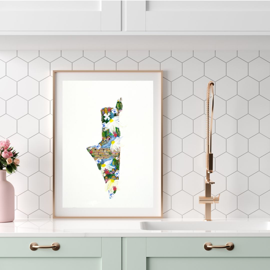 Map of Israel Giclee Art Print